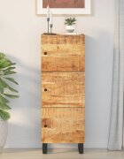 vidaXL Висок шкаф с 3 врати 40x33x110 см масивно дърво манго и желязо