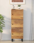vidaXL Висок шкаф с 3 врати 40x33x110 см масивно дърво манго и желязо