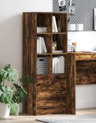 vidaXL Висок шкаф с чекмедже Димян дъб 455 x 34 x 127 см
