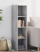 vidaXL Висок шкаф сив сонома 30x41x124 см инженерно дърво