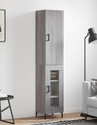 vidaXL Висок шкаф сив сонома 345x34x180 см инженерно дърво