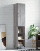vidaXL Висок шкаф сив сонома 345x34x180 см инженерно дърво