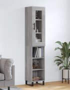 vidaXL Висок шкаф сив сонома 345x34x180 см инженерно дърво