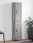vidaXL Висок шкаф сив сонома 345x34x180 см инженерно дърво