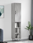 vidaXL Висок шкаф сив сонома 345x34x180 см инженерно дърво