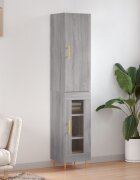 vidaXL Висок шкаф сив сонома 345x34x180 см инженерно дърво