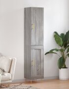 vidaXL Висок шкаф сив сонома 345x34x180 см инженерно дърво