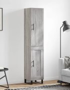 vidaXL Висок шкаф сив сонома 345x34x180 см инженерно дърво