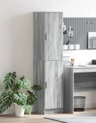 vidaXL Висок шкаф Сив Сонома 35 x 39 x 168 см