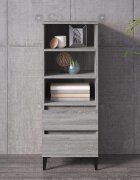 vidaXL Висок шкаф Сив сонома 40x36x110 см инженерно дърво