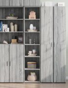 vidaXL Висок шкаф сив сонома 40x41x185 см инженерно дърво