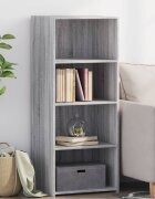 vidaXL Висок шкаф сив сонома 50x41x124 см инженерно дърво