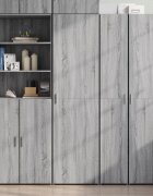 vidaXL Висок шкаф сив сонома 50x425x185 см инженерно дърво