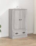 vidaXL Висок шкаф Сив сонома 60x355x1035 см инженерно дърво