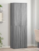 vidaXL Висок шкаф сив сонома 60x35x180 см инженерно дърво