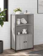 vidaXL Висок шкаф сив сонома 62x32x1035 см инженерно дърво