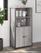 vidaXL Висок шкаф сив сонома 62x36x1215 см инженерно дърво