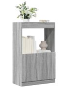 vidaXL Висок шкаф сив сонома 63x33x100 см инженерно дърво