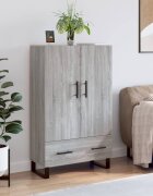 vidaXL Висок шкаф сив сонома 695x31x115 см инженерно дърво