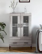 vidaXL Висок шкаф сив сонома 695x31x115 см инженерно дърво