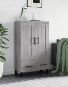 vidaXL Висок шкаф сив сонома 695x31x115 см инженерно дърво