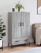 vidaXL Висок шкаф сив сонома 695x31x115 см инженерно дърво