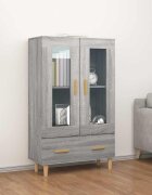 vidaXL Висок шкаф сив сонома 70x31x115 см инженерно дърво