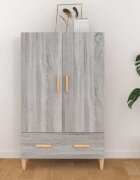 vidaXL Висок шкаф сив сонома 70x31x115 см инженерно дърво