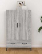 vidaXL Висок шкаф сив сонома 70x31x115 см инженерно дърво