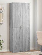 vidaXL Висок шкаф сив сонома 70x35x180 см инженерно дърво