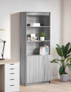 vidaXL Висок шкаф сив сонома 70x35x180 см инженерно дърво