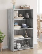 vidaXL Висок шкаф сив сонома 70x41x124 см инженерно дърво