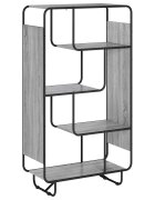 vidaXL Висок шкаф Сив Сонома 80 x 37.5 x 144 cm Инженерна дървесина