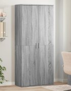 vidaXL Висок шкаф сив сонома 80x35x180 см инженерно дърво