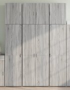 vidaXL Висок шкаф сив сонома 80x425x249 см инженерно дърво