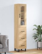 vidaXL Висок шкаф сонома дъб 345x34x180 см инженерно дърво