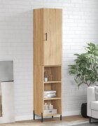 vidaXL Висок шкаф сонома дъб 345x34x180 см инженерно дърво
