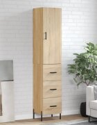 vidaXL Висок шкаф сонома дъб 345x34x180 см инженерно дърво