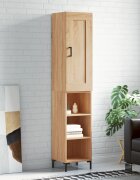 vidaXL Висок шкаф сонома дъб 345x34x180 см инженерно дърво