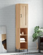 vidaXL Висок шкаф сонома дъб 345x34x180 см инженерно дърво