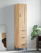 vidaXL Висок шкаф сонома дъб 345x34x180 см инженерно дърво