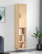 vidaXL Висок шкаф сонома дъб 345x34x180 см инженерно дърво