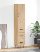 vidaXL Висок шкаф сонома дъб 345x34x180 см инженерно дърво