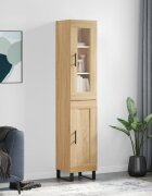 vidaXL Висок шкаф сонома дъб 345x34x180 см инженерно дърво