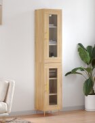 vidaXL Висок шкаф сонома дъб 345x34x180 см инженерно дърво