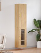 vidaXL Висок шкаф сонома дъб 345x34x180 см инженерно дърво
