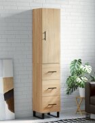 vidaXL Висок шкаф сонома дъб 345x34x180 см инженерно дърво