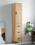 vidaXL Висок шкаф сонома дъб 345x34x180 см инженерно дърво