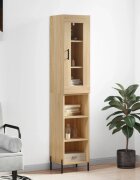 vidaXL Висок шкаф сонома дъб 345x34x180 см инженерно дърво