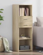 vidaXL Висок шкаф сонома дъб 40x425x124 см инженерно дърво